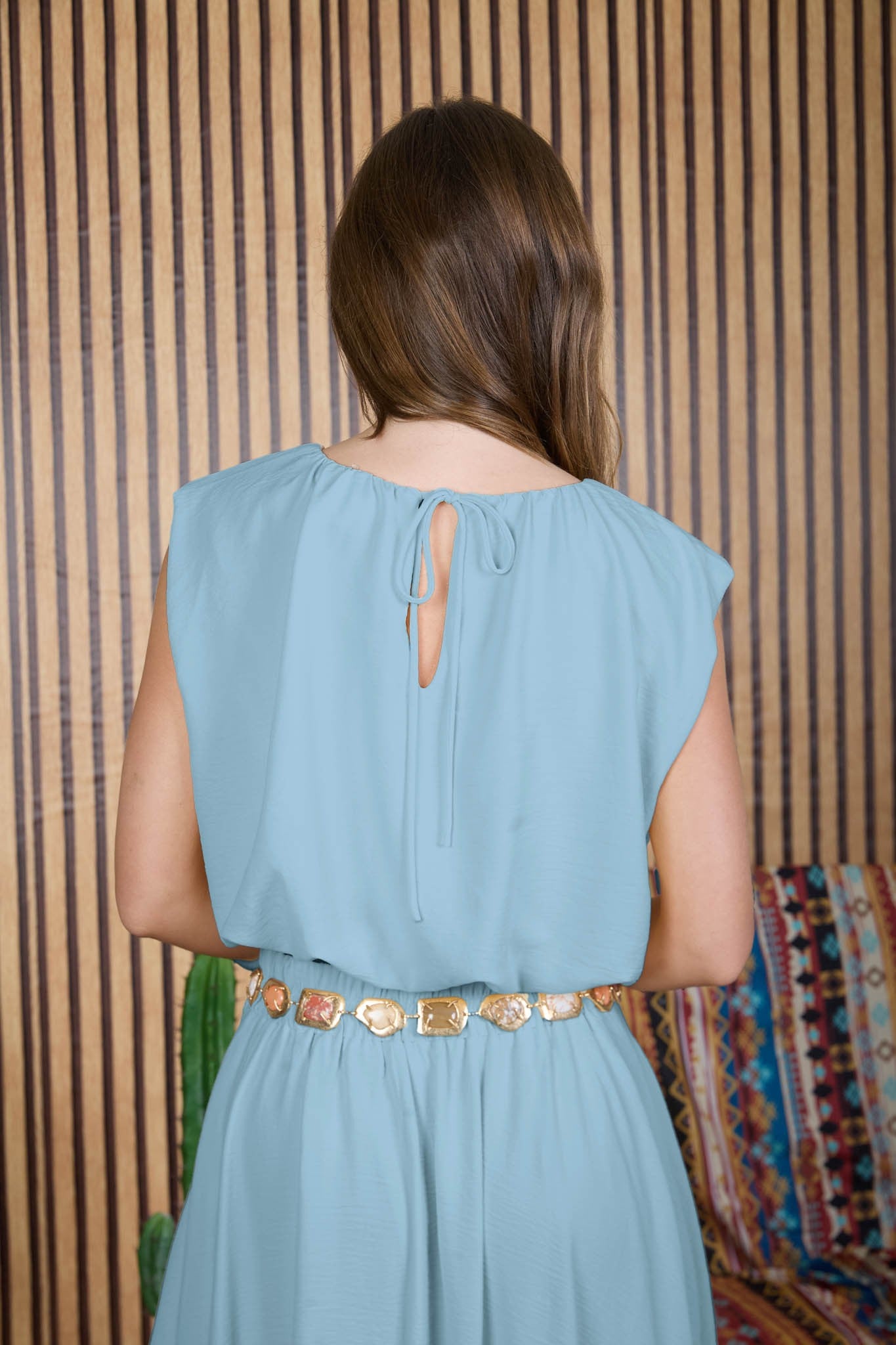 Sleeveless Balloon Crop Top