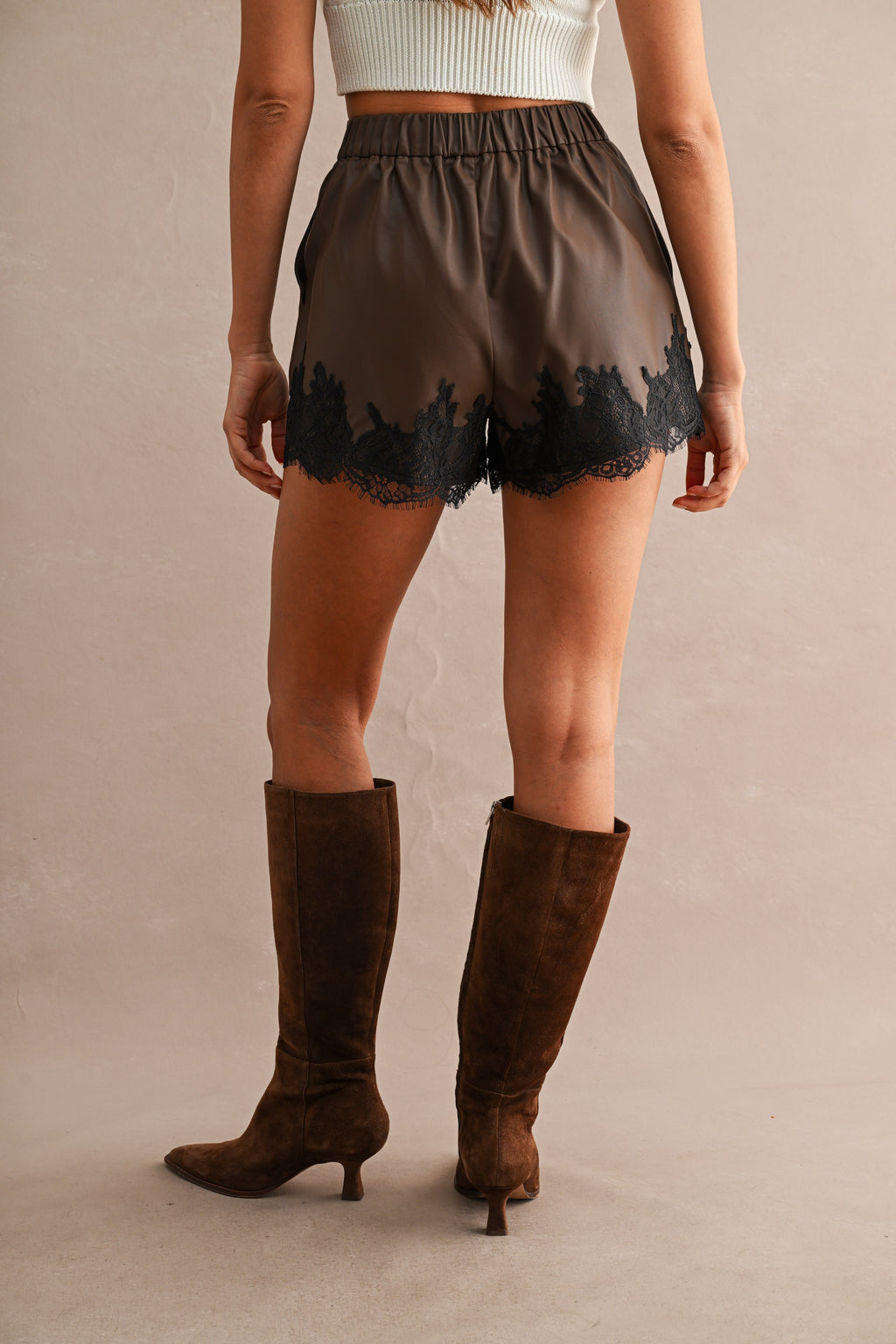 Lucky Find Leather Shorts