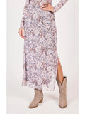 Sage the Label Renewed Mesh Side Shirred Maxi Skirt