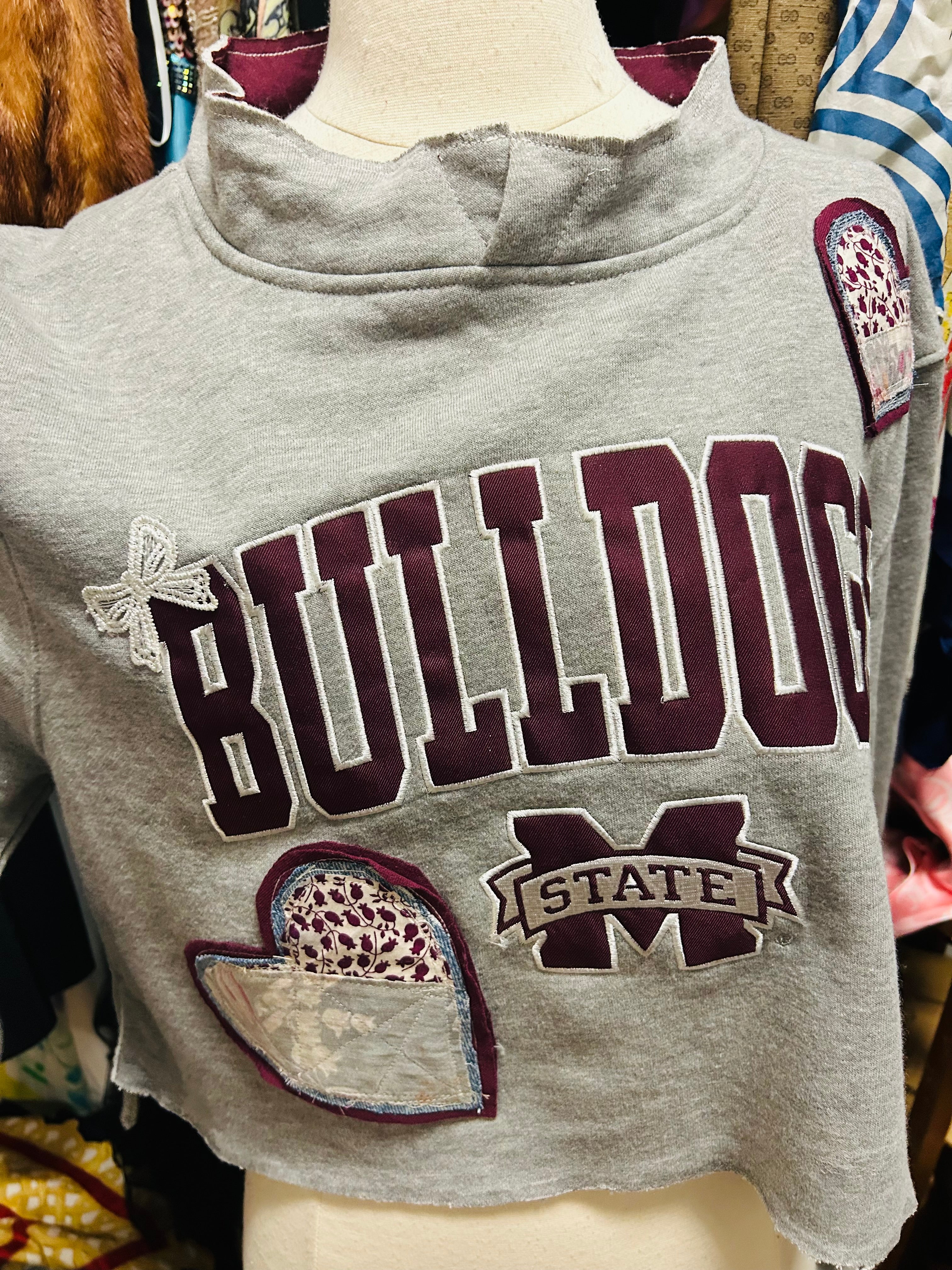 OOAK Bulldogs Patchwork Sweatshirt