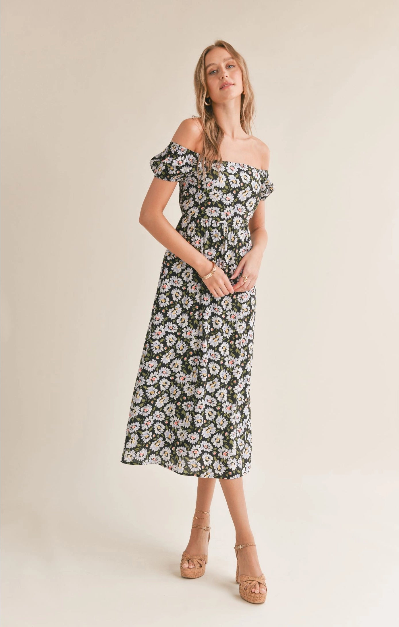 Sadie & Sage Refresh Babydoll Midi Dress