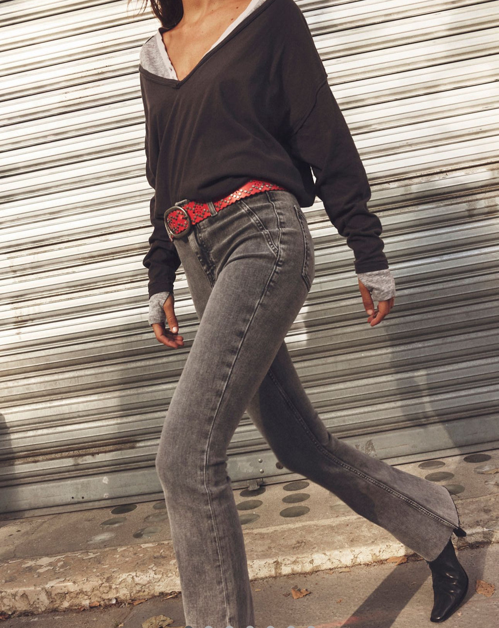 Free People Level Up Slit Bootcut Jeans