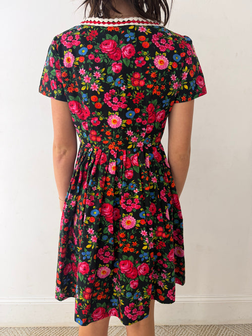 OOAK Vintage Floral Paris Dress