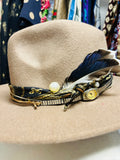 OOAK Tie & Watch Wool Hat