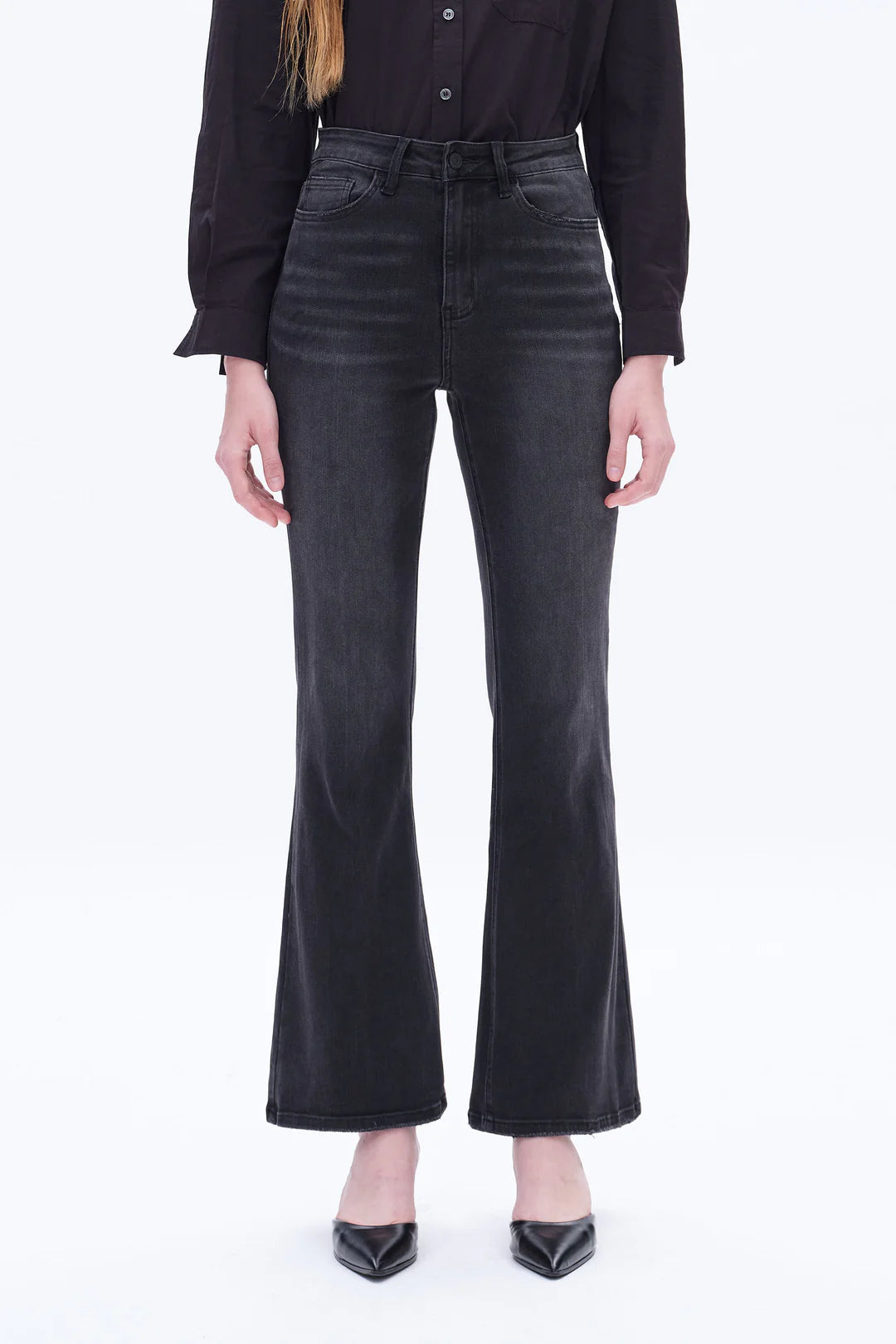 Bayeas High Rise Bootcut With Slit Jeans