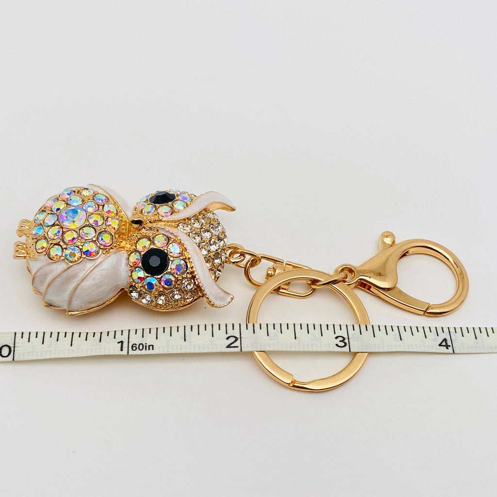 Rhinestone Owl Keychain