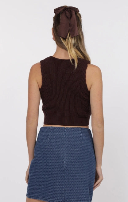 Sage the Label Go To It Sleeveless Sweater Top