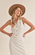 Sadie & Sage Mountain Air Buttoned Knit Vest