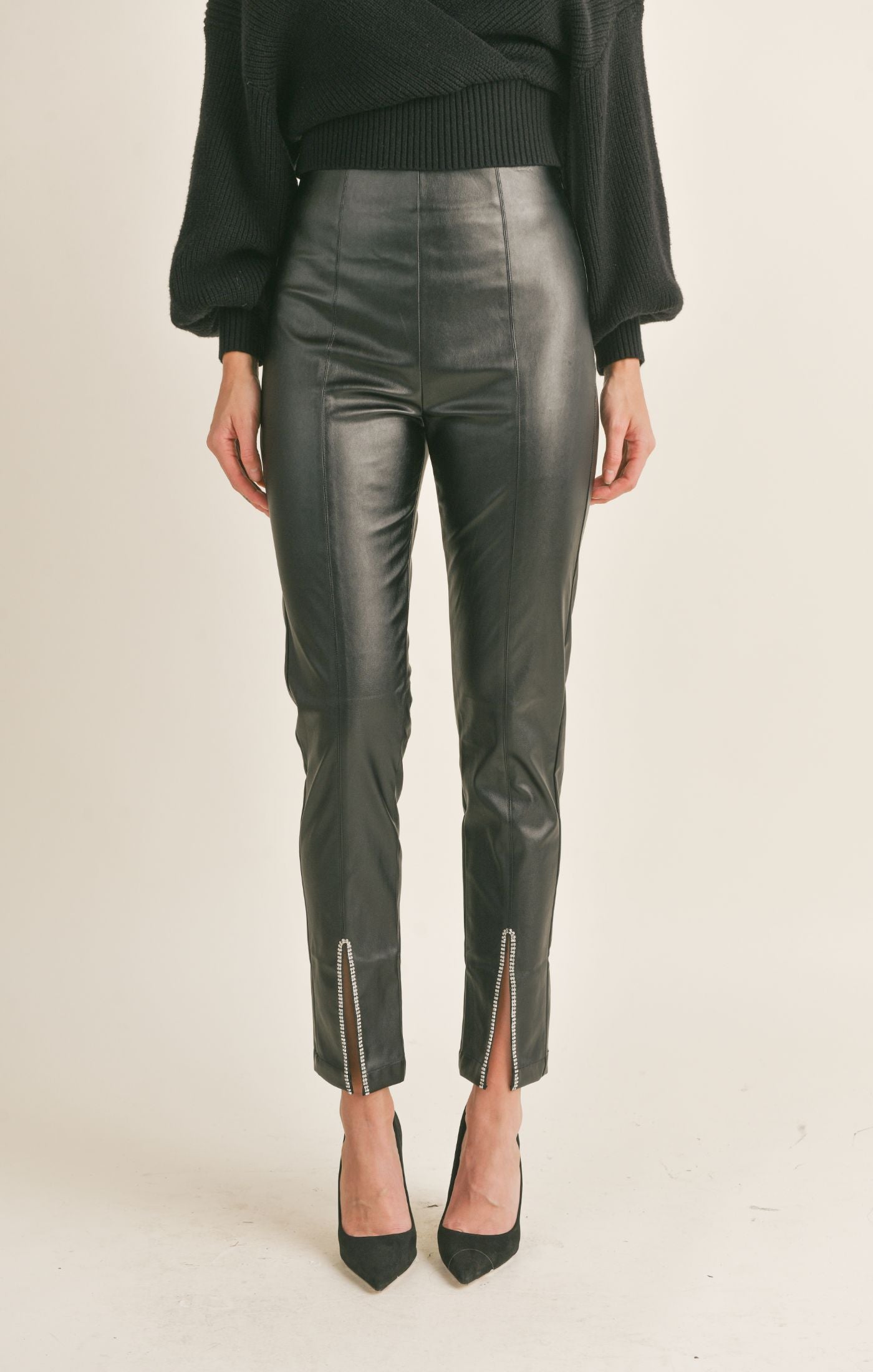 Sage the Label Night Owl Embellished Slit Pant