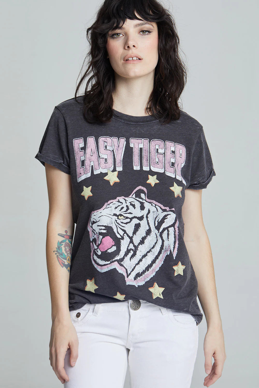 Recycled Karma Easy Tiger Stars Burnout Tee