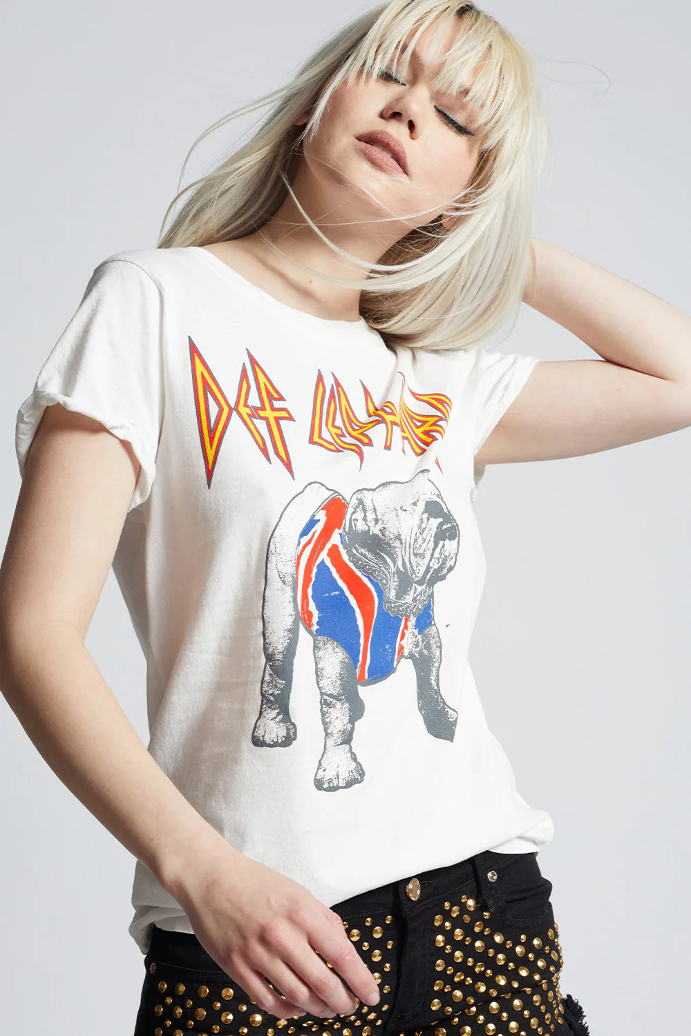 Recycled Karma Def Leppard Bulldog Tee