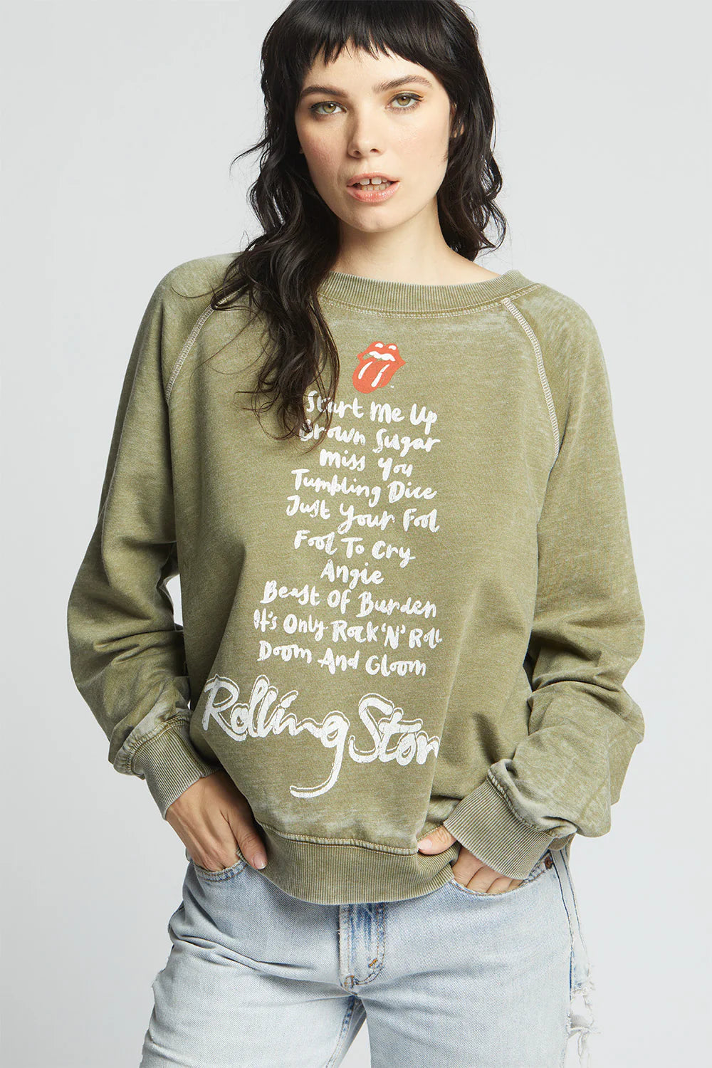Recycled Karma Rolling Stones Hit Vintage Sweatshirt