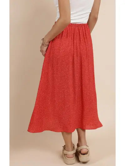 Sadie & Sage Nina Elastic Waist Flowy Midi Skirt
