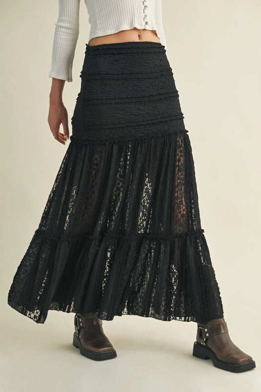Tiered Lace Skirt