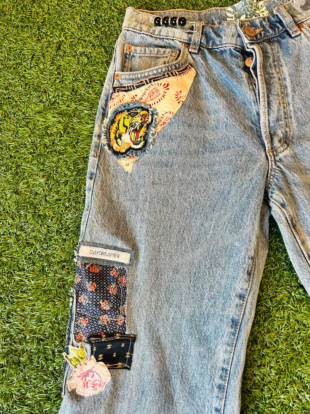 OOAK Vintage Daydreamer Patchwork Jeans