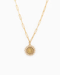 Royal Queen w/ Pearl Frame coin Pendant Necklace