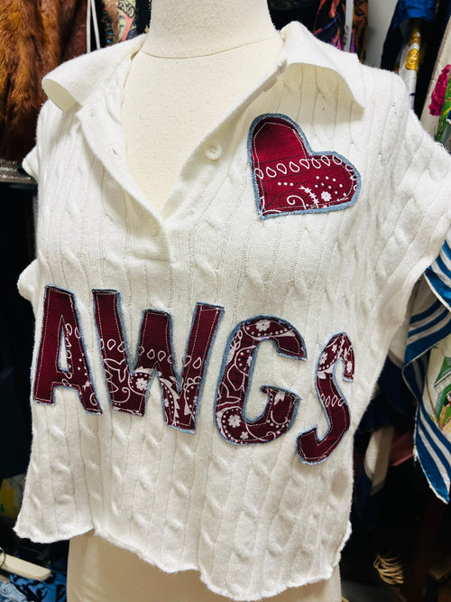 OOAK MSU Love Cropped Sweater