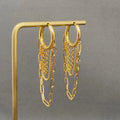 Chain Fringe 18K Gold Plated S.Steel Huggie Earrings