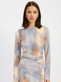 Velvet Boatneck Long Sleeve Top