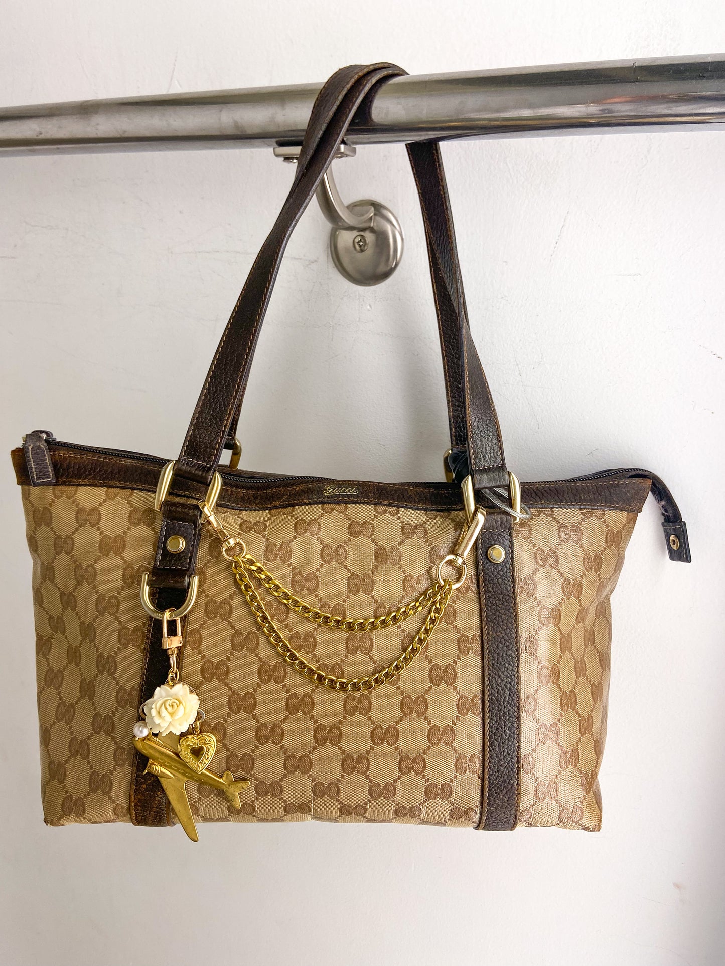 OOAK VINTAGE GUCCI AIRPLANE CHARM PURSE