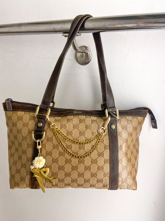 OOAK VINTAGE GUCCI AIRPLANE CHARM PURSE