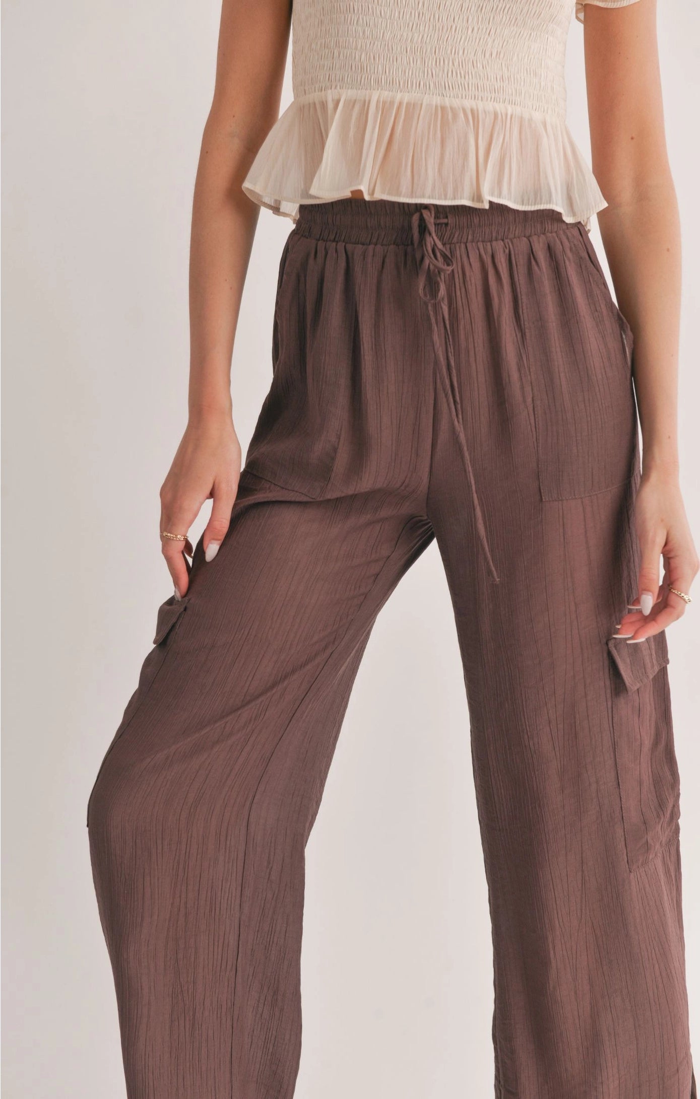 Sage the Label Light a Fire Side Slit Cargo Pant
