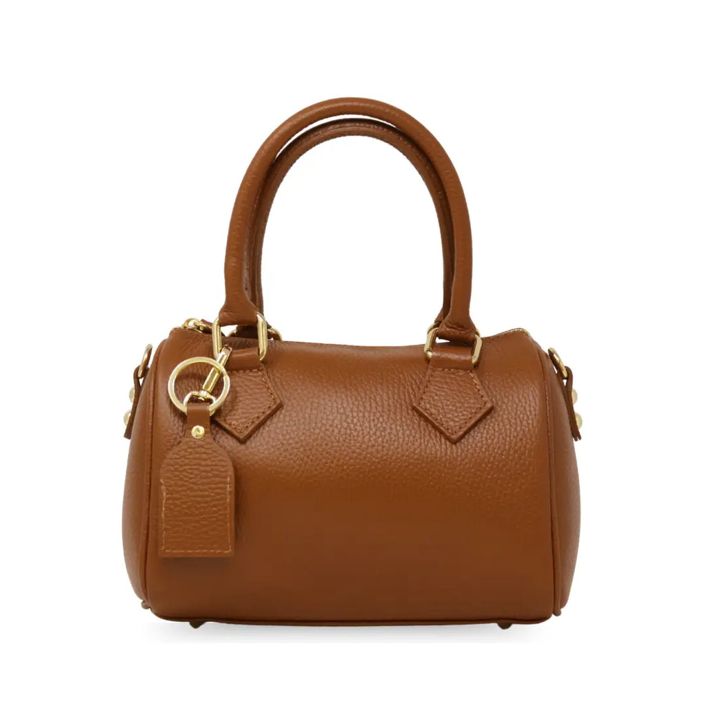 Genuine Italian Leather Small Tote Crossbody Bag
