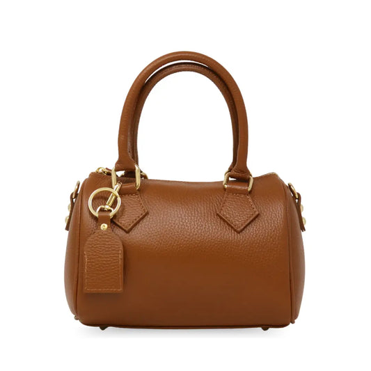 Genuine Italian Leather Small Tote Crossbody Bag