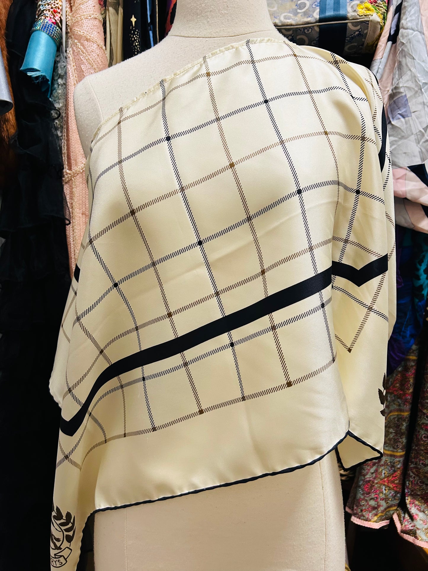 OOAK Vintage Burberry Silk Scarf Top