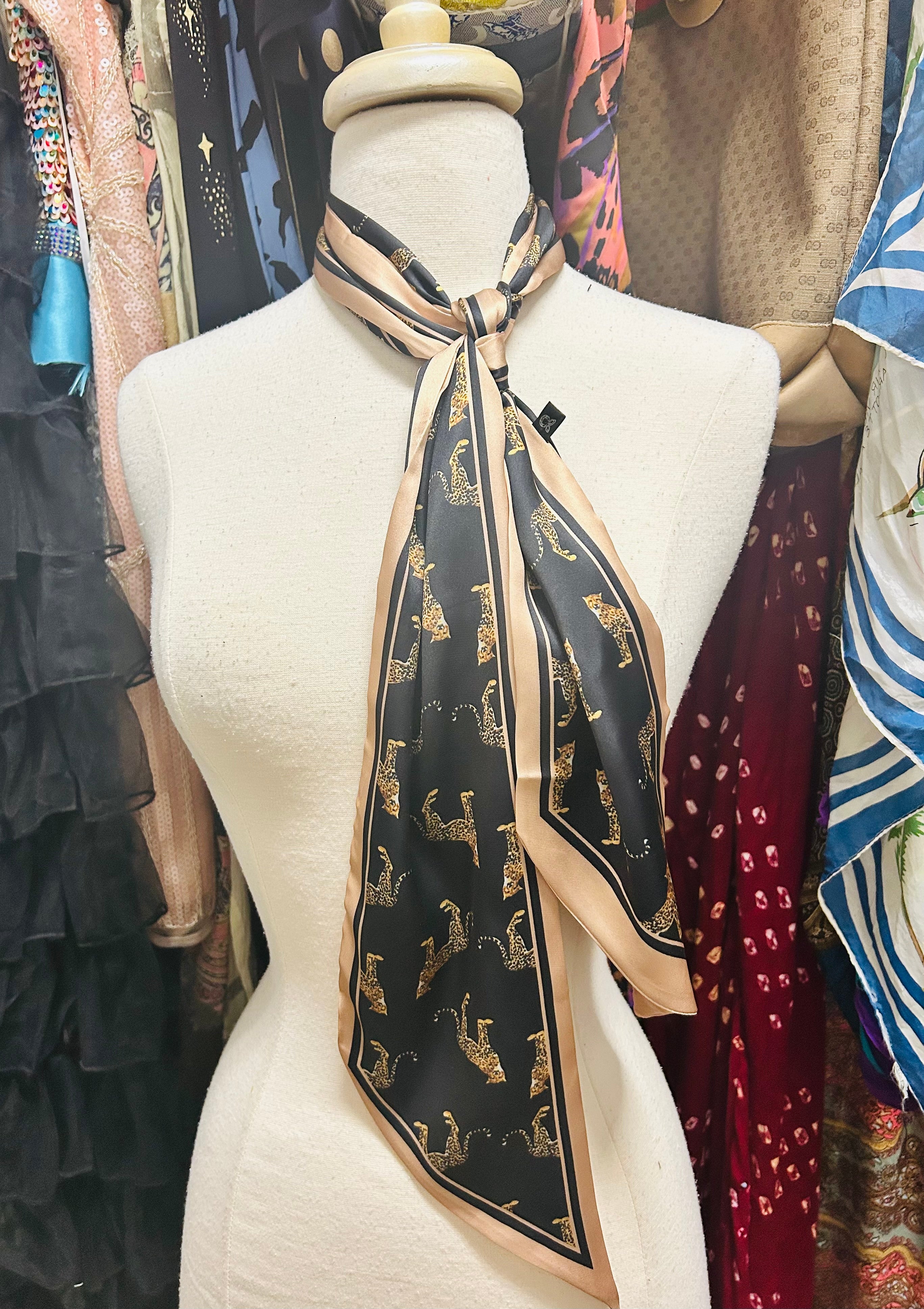 Leopard Print Long Scarf