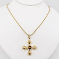 TIGER EYE CROSS NECKLACE