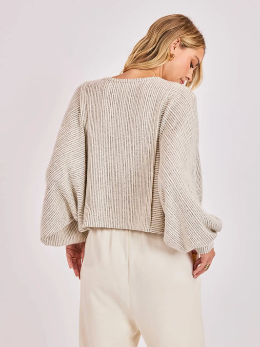 Sadie & Sage Arden Stripe Dolman Slv Knit Top