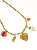 Lantana 18K Gold Vintage Locket Charm Necklace