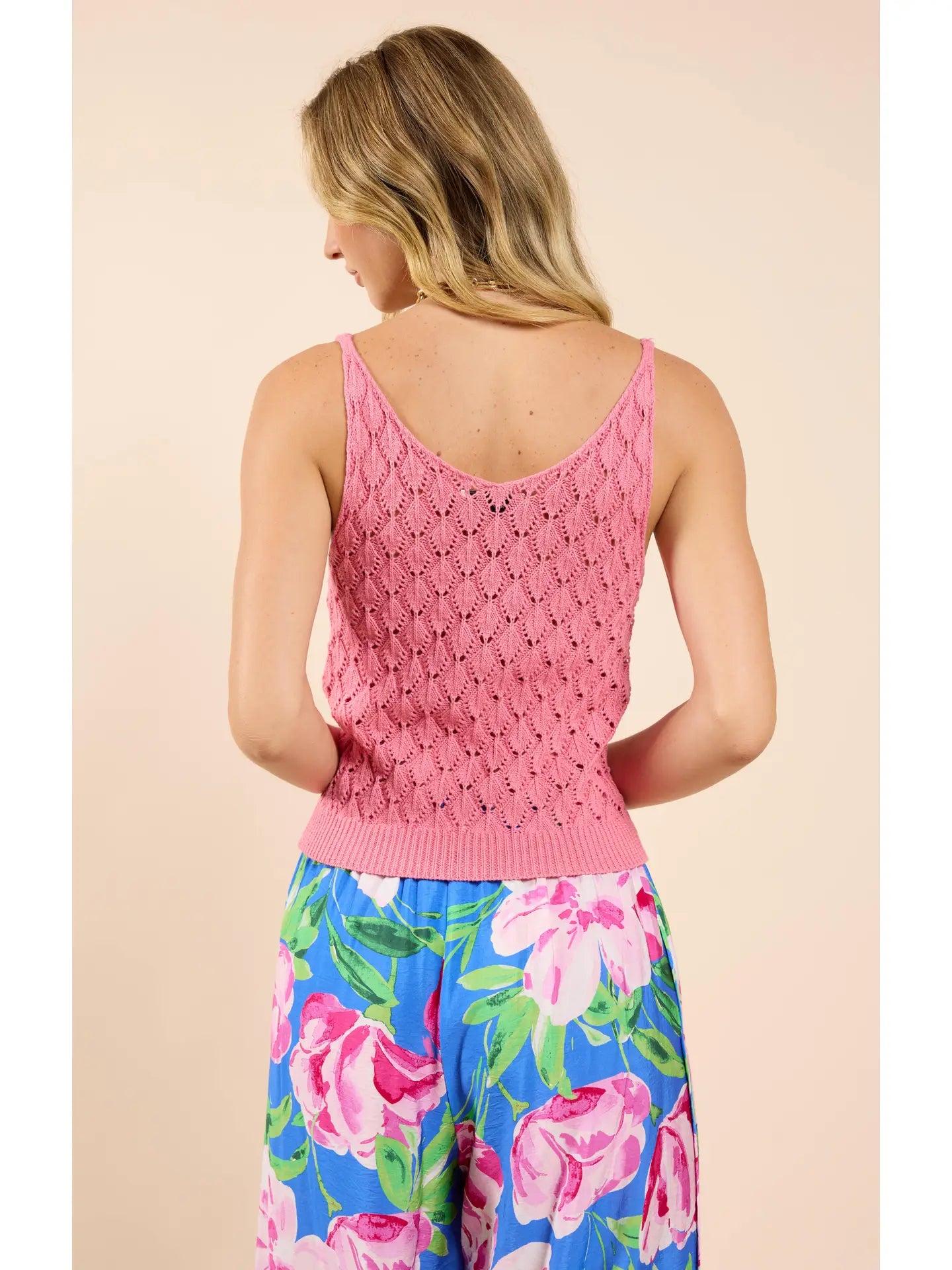 Sadie & Sage Find Yourself Open Work Sweater Tank