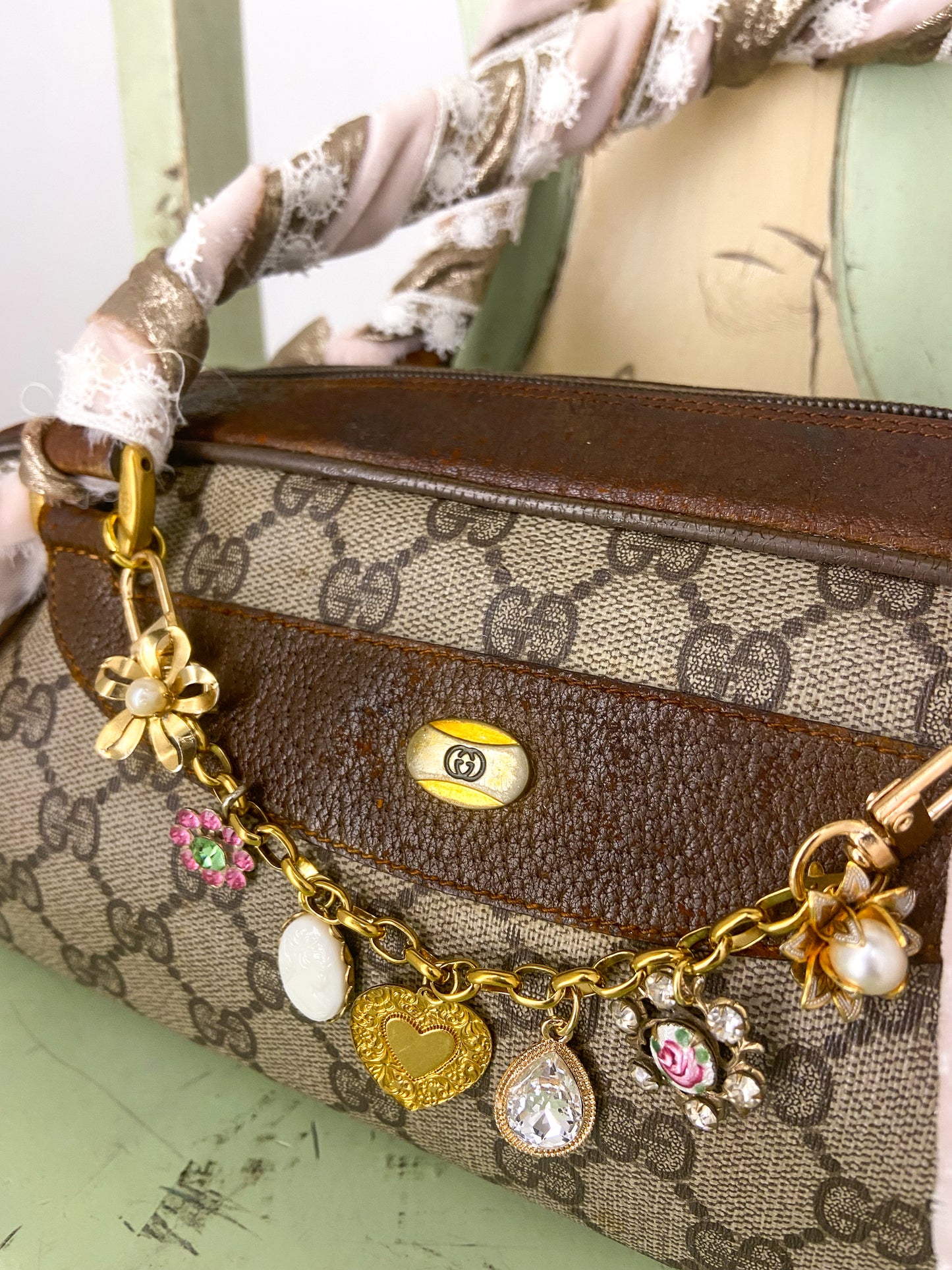 OOAK Vintage Gucci Ribbon Handle Purse
