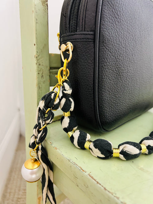 OOAK Vintage Gucci Clutch with Handmade Fabric Bag Strap