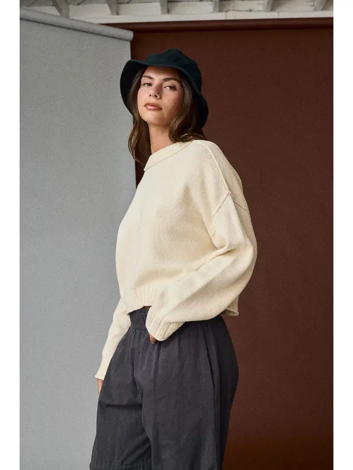 Knit Mock Turtleneck Top