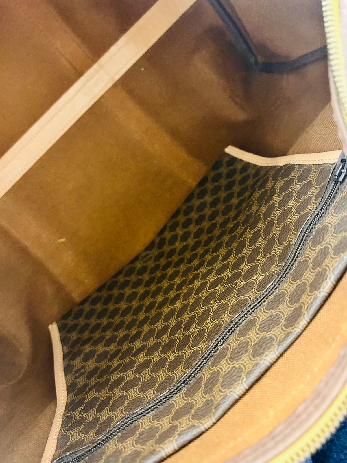 OOAK Authentic Vintage Céline Macadam 48-Hour Boston Travel Bag w/ Removable LS Custom Bag Chains