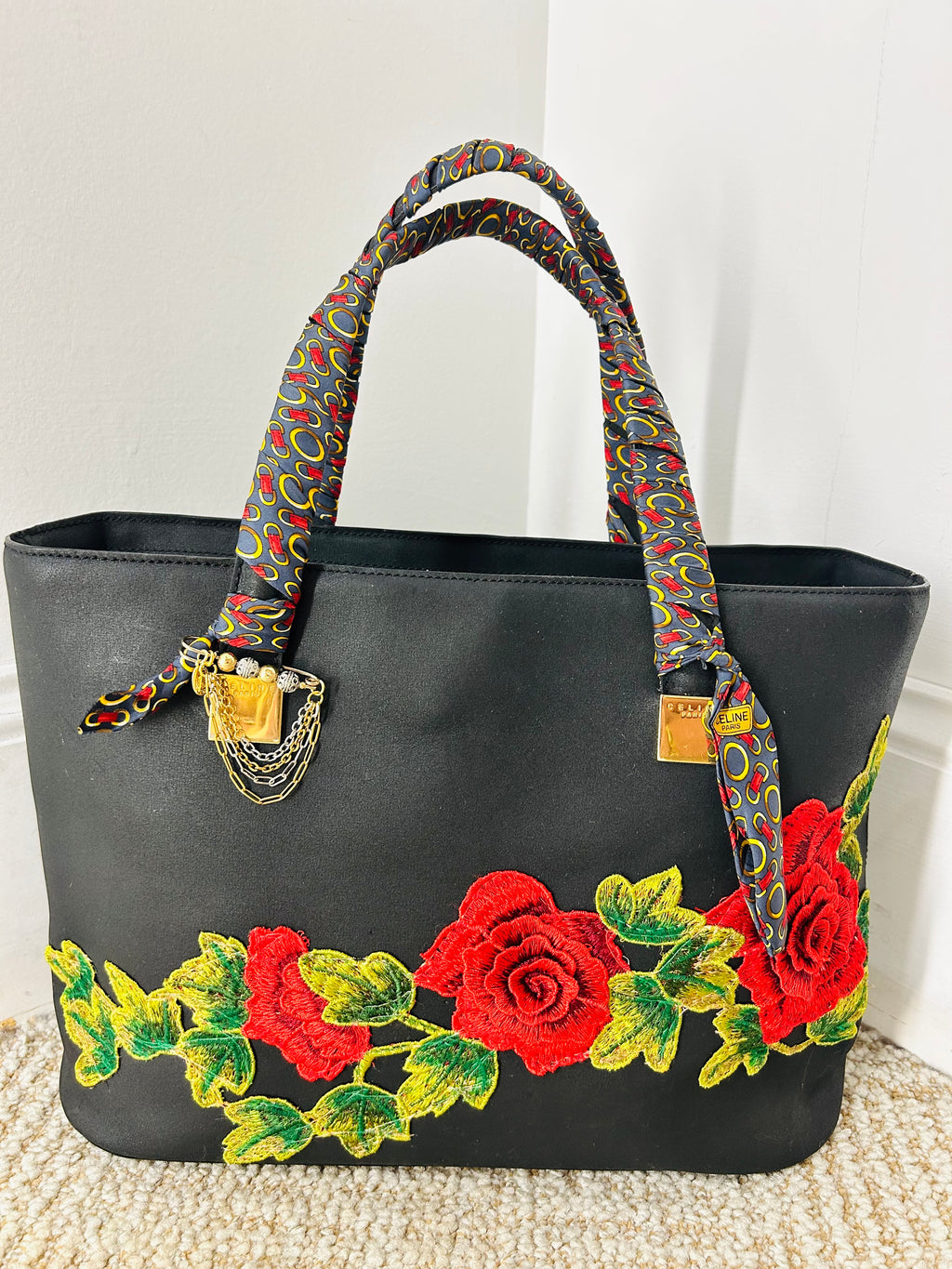 OOAK 'Belle Rose' Celine Upcycled Tote