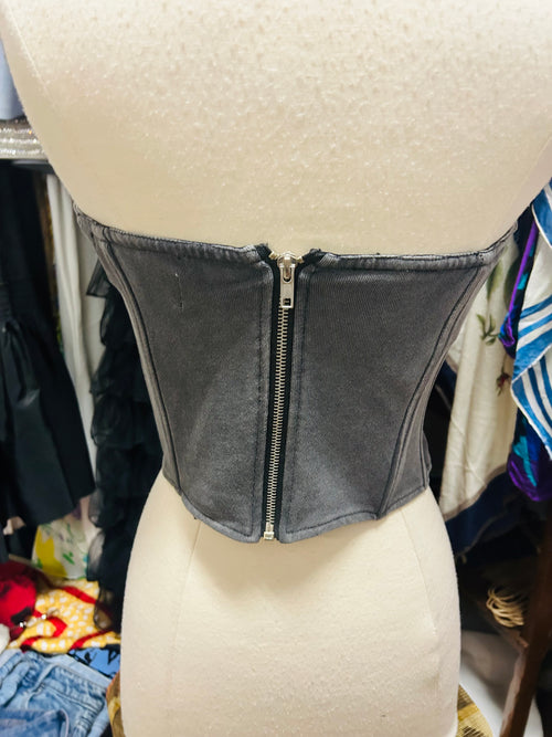 OOAK Distressed Patchwork Tube Top