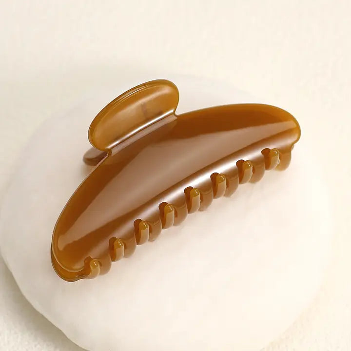 Jelly Finish Solid Color Hair Claw Clip