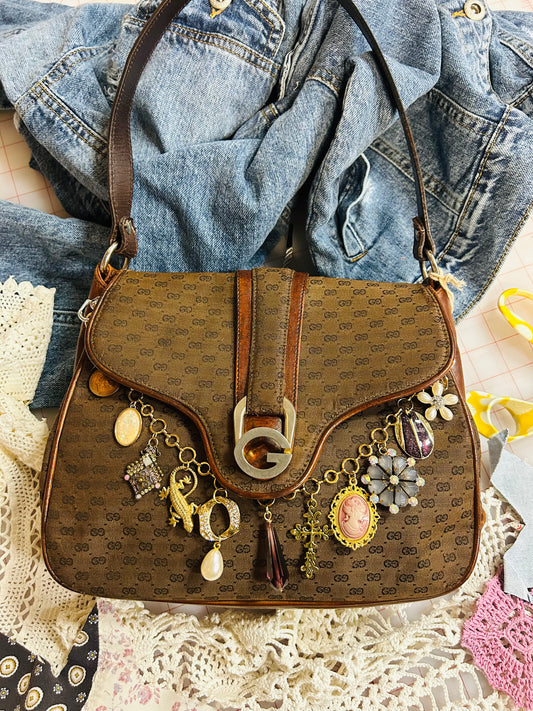 OOAK Vintage Flap Front Gucci Charmed Purse