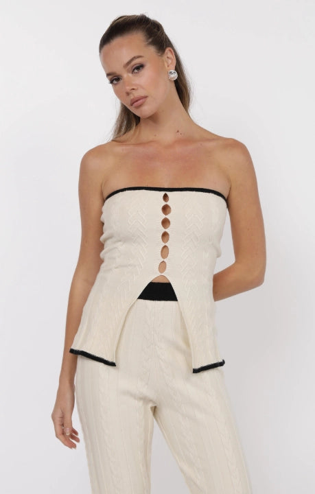 Sage the Label Abby Strapless Sweater Top