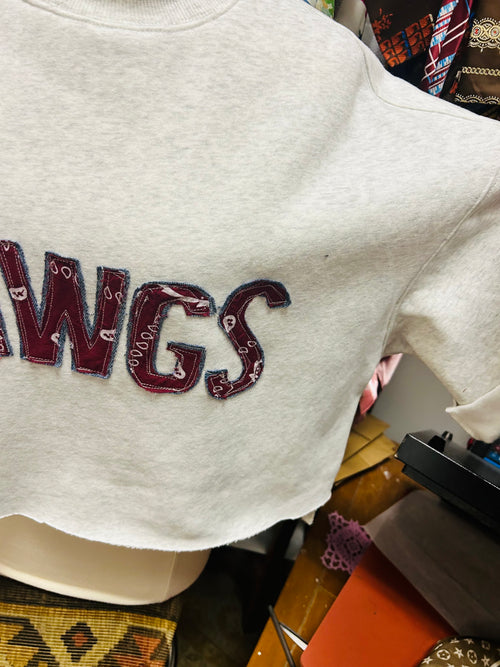 OOAK Dawgs Bandana Cropped Sweatshirt