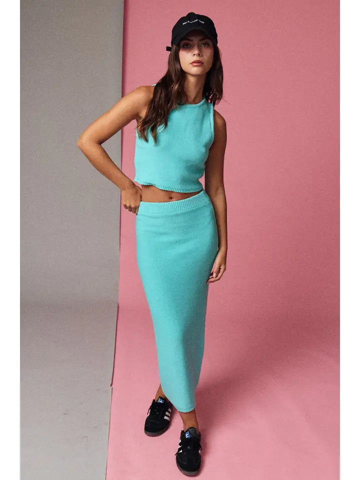 Lara Ribbed Knit Two Piece Set