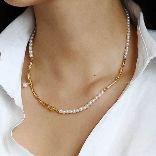 Maylis 18K Gold Classic Pearl Necklace