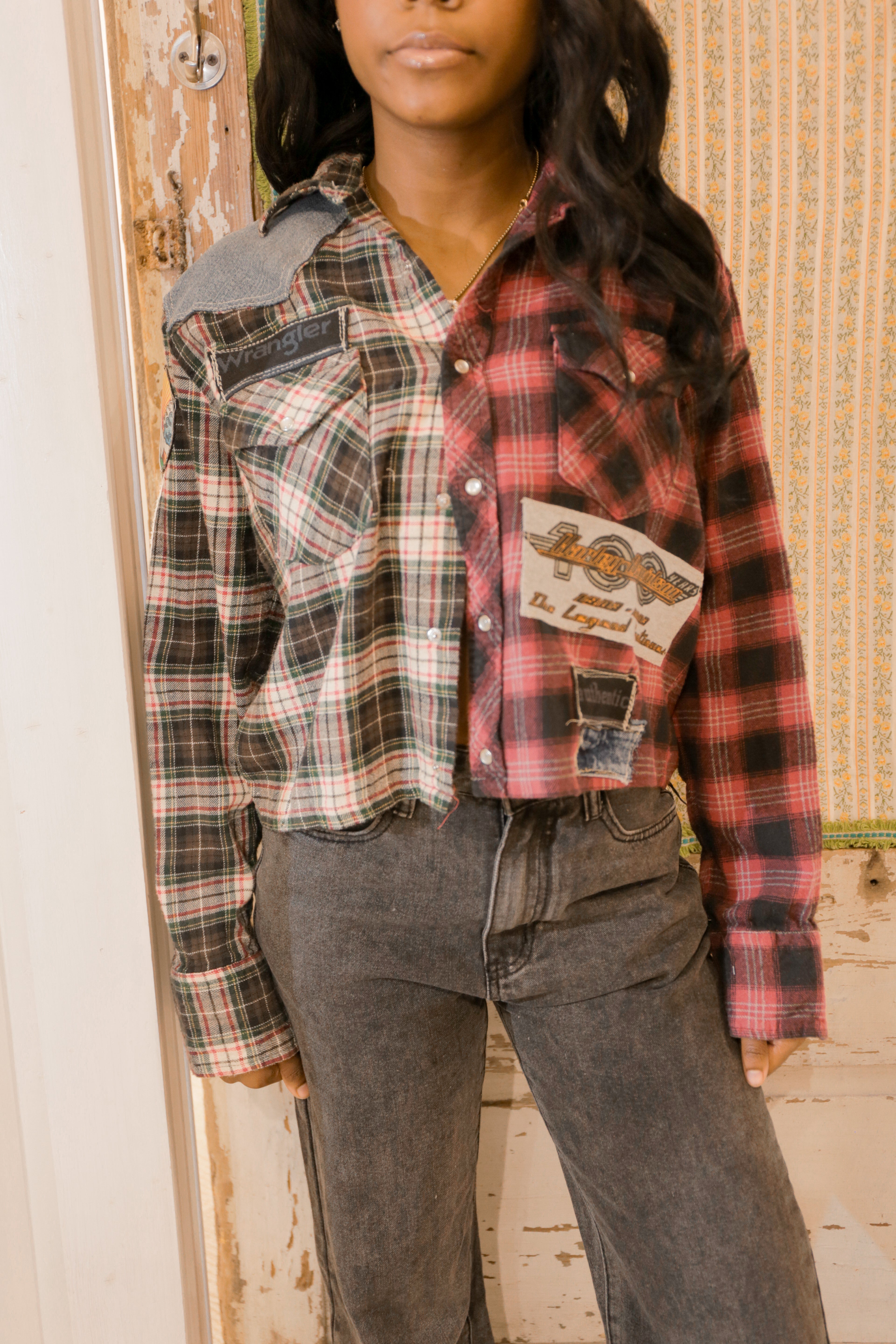 Libby Story OOAK Wrangler Upcycled Flannel