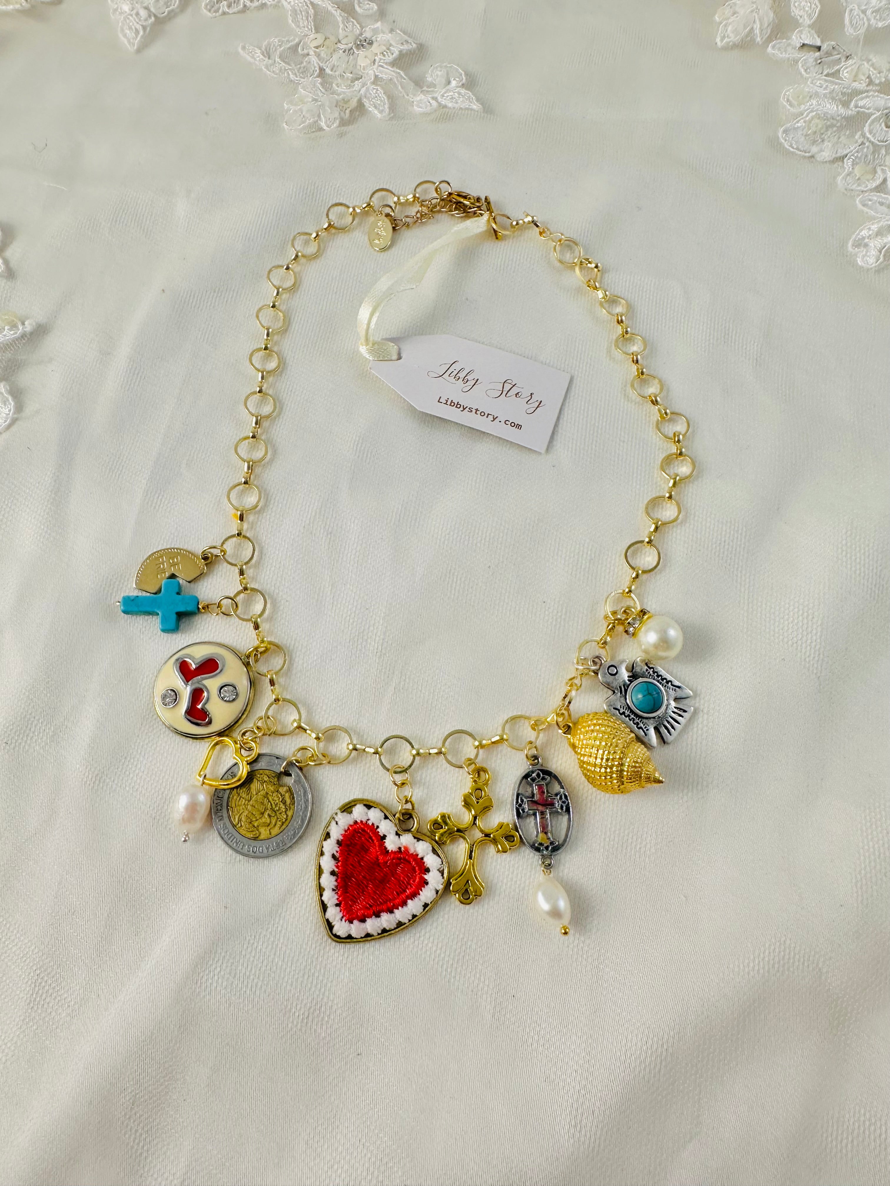 OOAK handmade Heart Pendant Necklace