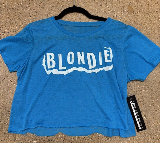 Blondie Text Burnout Crop