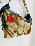 OOAK Vintage Coach & Floral Tiger Tie Bag